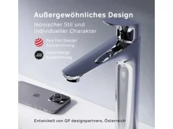 AM.PM Waschtischarmatur mit hohem Auslauf Like Wasserhahn Bad aus Messing, Mischbatterie FLA92000 Chrom