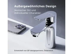 AM.PM Waschtischarmatur mit Klick-Ablaufgarnitur, Waschbecken Armatur, Mischbatterie FTA82100 Hit S-Größe Chrom