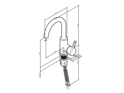 AM.PM Waschtischarmatur mit drehbarem Auslauf, Wasserhahn Bad, Mischbatterie FXB02700 X-Joy S  Chrom