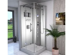 AquaVapore Dampfdusche Duschtempel Sauna Dusche Duschkabine D38-10L2-EC 90x90 cm