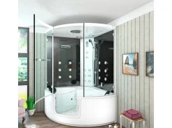 AquaVapore Dampfdusche Whirlpool Dusche Duschkabine K60-SW-EH-EC 140x140cm