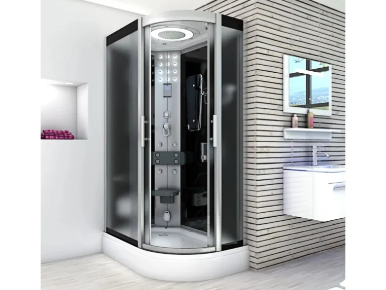 AquaVapore Dusche Duschkabine D60-73M2R Duschtempel Sauna 80x120 cm