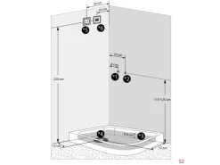 AquaVapore Duschkabine Komplettdusche Fertigdusche Dusche D60-70M0R-EC 80x120 cm