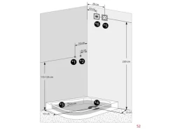 AquaVapore Duschkabine Komplettdusche Fertigdusche Dusche D60-73M0L-EC 120x80 cm