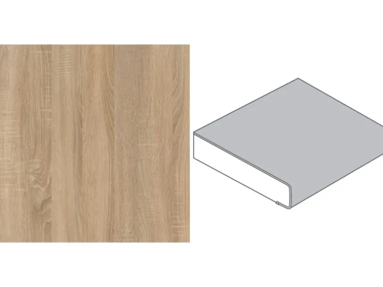 Arbeitsplatte Berghütten Eiche 60 cm x 3,9 cm Meterware