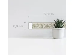 A.S. Création Borte selbstklebend Barock 5 m x 8 cm Gold-Silber