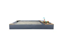 Axi Sandkasten Kelly mit Spielküchenzeile Grau Braun 115 cm x 21,8 cm x 180 cm