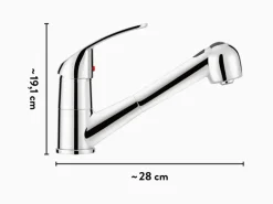 baliv Niederdruck-Küchenarmatur KI-1185 N Chrom