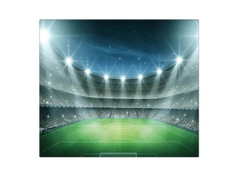 Banjado Herdabdeckplatte Glas 1 Teilig 60x52CM Schneidebrett Herdabdeckung Mit Motiv Arena