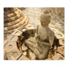 Banjado Herdabdeckplatte Glas 2 Teilig Je 30x52CM Schneidebrett Herdabdeckung Mit Motiv Sitzender Buddha