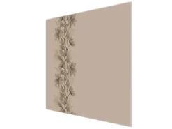 Banjado Herdabdeckplatte Glas 1 Teilig 60x52CM Schneidebrett Herdabdeckung Mit Motiv Baumwollblüte Monochrom
