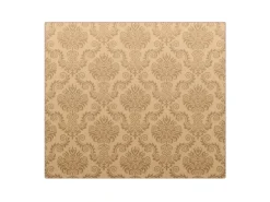 Banjado Herdabdeckplatte Glas 1 Teilig 60x52CM Schneidebrett Herdabdeckung Mit Motiv Tapete Beige