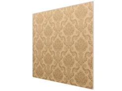 Banjado Herdabdeckplatte Glas 1 Teilig 60x52CM Schneidebrett Herdabdeckung Mit Motiv Tapete Beige