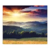 Banjado Herdabdeckplatte Glas 1 Teilig 60x52CM Schneidebrett Herdabdeckung Mit Motiv Karpaten Sonnenuntergang