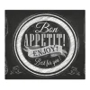 Banjado Herdabdeckplatte Glas 1 Teilig 60x52CM Schneidebrett Herdabdeckung Mit Motiv Bon Appetit