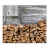 Banjado Herdabdeckplatte Glas 1 Teilig 60x52CM Schneidebrett Herdabdeckung Mit Motiv Feuerholz