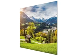 Banjado Herdabdeckplatte Glas 1 Teilig 60x52CM Schneidebrett Herdabdeckung Mit Motiv Berchtesgadener Land