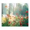 Banjado Herdabdeckplatte Glas 2 Teilig Je 30x52CM Schneidebrett Herdabdeckung Mit Motiv Waldmohn
