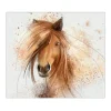 Banjado Herdabdeckplatte Glas 1 Teilig 60x52CM Schneidebrett Herdabdeckung Mit Motiv Magic Horse
