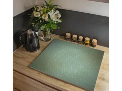 Banjado Herdabdeckplatte Glas 1 Teilig 60x52CM Schneidebrett Herdabdeckung Mit Motiv Punkte Im Focus