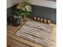 Banjado Herdabdeckplatte Glas 1 Teilig 60x52CM Schneidebrett Herdabdeckung Mit Motiv Steinplatten