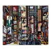 Banjado Herdabdeckplatte Glas 2 Teilig Je 30x52CM Schneidebrett Herdabdeckung Mit Motiv New York Show