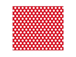 Banjado Herdabdeckplatte Glas 1 Teilig 60x52CM Schneidebrett Herdabdeckung Mit Motiv Punkte Rot