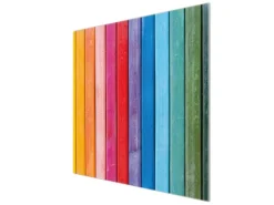 Banjado Herdabdeckplatte Glas 1 Teilig 60x52CM Schneidebrett Herdabdeckung Mit Motiv Regenbogenfarben
