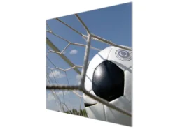 Banjado Herdabdeckplatte Glas 1 Teilig 60x52CM Schneidebrett Herdabdeckung Mit Motiv Fußball