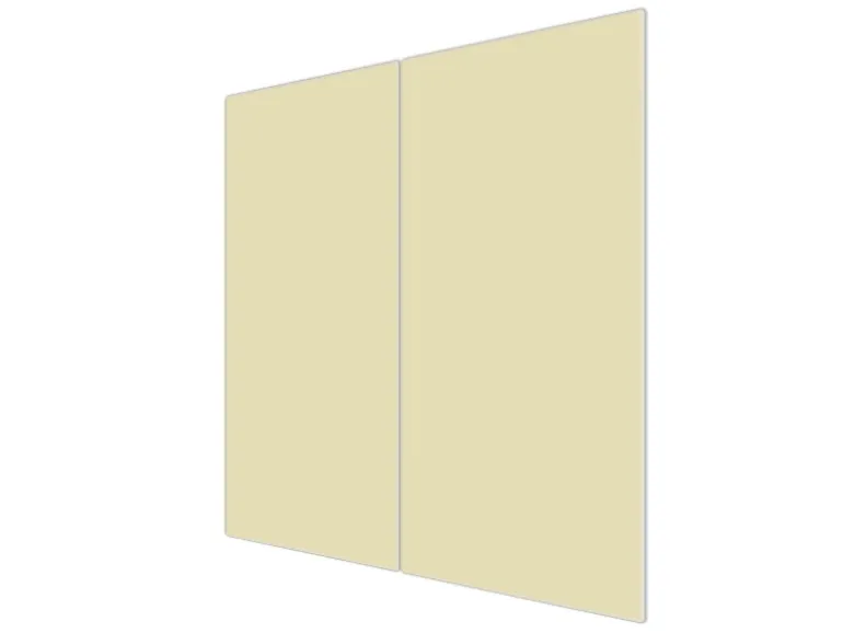 Banjado Herdabdeckplatte Glas 2 Teilig Je 30x52CM Schneidebrett Herdabdeckung Mit Motiv Beige