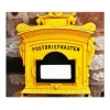 Banjado Herdabdeckplatte Glas 1 Teilig 60x52CM Schneidebrett Herdabdeckung Mit Motiv Historischer Postkasten
