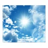 Banjado Herdabdeckplatte Glas 1 Teilig 60x52CM Schneidebrett Herdabdeckung Mit Motiv Clouds