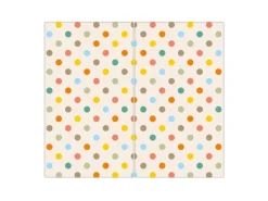 Banjado Herdabdeckplatte Glas 2 Teilig Je 30x52CM Schneidebrett Herdabdeckung Mit Motiv Bunte Punkte