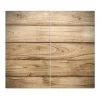 Banjado Herdabdeckplatte Glas 2 Teilig Je 30x52CM Schneidebrett Herdabdeckung Mit Motiv Holzplanken