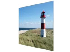 Banjado Herdabdeckplatte Glas 1 Teilig 60x52CM Schneidebrett Herdabdeckung Mit Motiv Leuchtturm