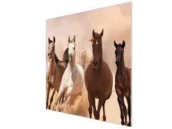 Banjado Herdabdeckplatte Glas 1 Teilig 60x52CM Schneidebrett Herdabdeckung Mit Motiv Mongolische Stimmung