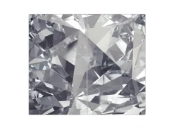 Banjado Herdabdeckplatte Glas 2 Teilig Je 30x52CM Schneidebrett Herdabdeckung Mit Motiv Facetten Monochrome