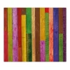 Banjado Herdabdeckplatte Glas 1 Teilig 60x52CM Schneidebrett Herdabdeckung Mit Motiv Holz Collage Bunt