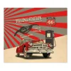 Banjado Herdabdeckplatte Glas 1 Teilig 60x52CM Schneidebrett Herdabdeckung Mit Motiv Filling Station
