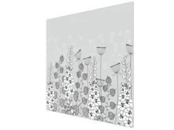 Banjado Herdabdeckplatte Glas 1 Teilig 60x52CM Schneidebrett Herdabdeckung Mit Motiv Wegesrand