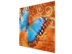 Banjado Herdabdeckplatte Glas 1 Teilig 60x52CM Schneidebrett Herdabdeckung Mit Motiv Schmetterling