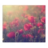 Banjado Herdabdeckplatte Glas 1 Teilig 60x52CM Schneidebrett Herdabdeckung Mit Motiv Mohn