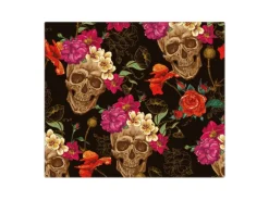 Banjado Herdabdeckplatte Glas 1 Teilig 60x52CM Schneidebrett Herdabdeckung Mit Motiv Los Dias De Muertos