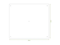 Banjado Herdabdeckplatte Glas 1 Teilig 60x52CM Schneidebrett Herdabdeckung Mit Motiv Bunte Blumen