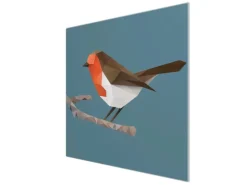 Banjado Herdabdeckplatte Glas 1 Teilig 60x52CM Schneidebrett Herdabdeckung Mit Motiv Abstrakter Vogel