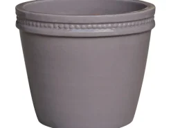 Übertopf Keramik Glasiert Grau 38 cm x 38 cm x 32 cm