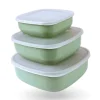 Bestgoodies Vorratsdosen 9er Set Eckig Grün 3 x 3er