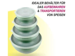 Bestgoodies Vorratsdosen 12er Set Rund Grün 3 x 4er