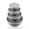 Bestgoodies Vorratsdosen 12er Set Rund Grau 3 x 4er