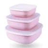 Bestgoodies Vorratsdosen 3er Set Eckig Rosa